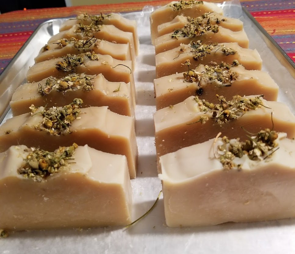 Chamomile tea honey soap