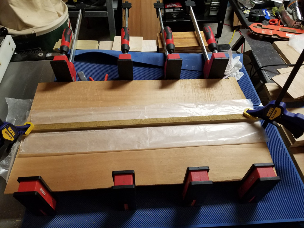 05 bowed psaltery soundboard glue up