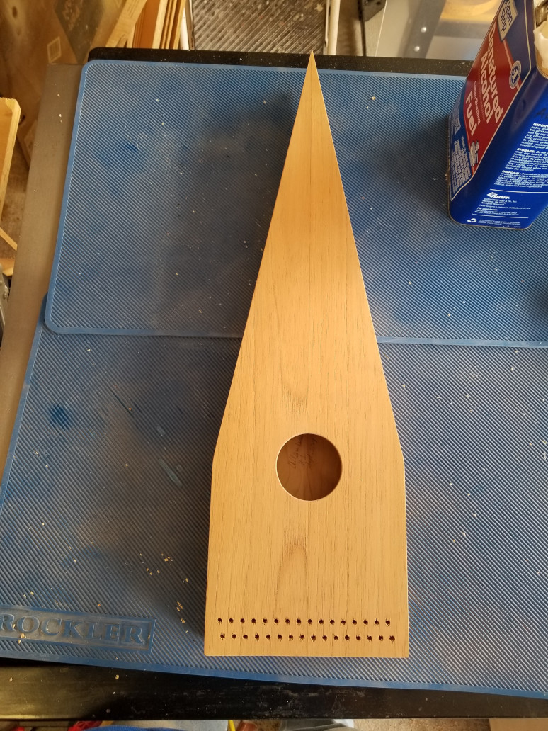 11 tuning pins holes completed