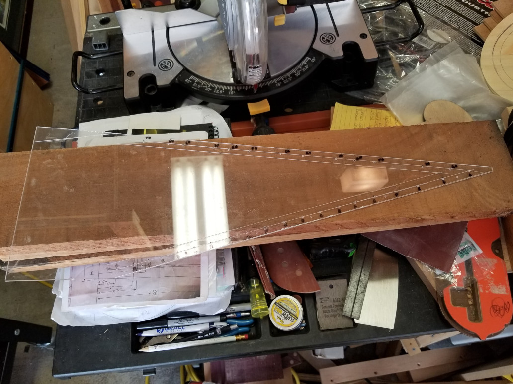 13 tail pin drilling template